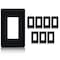 Faith 1-Gang Decorator Screwless Wall Plates Child Safe Outlet Covers, 4.68"H x 2.93" L, Black 8PK SWP1-BK-08 - alternate 1